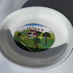 #1130 VILLORY & BOCK OVAL NAIIF DISH  14” X 9 ½” X 2 ½” OVAL BAKER  CASSEROLL